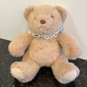Teddy Bear Wind Up Musical Toy Plush Gund 1985 Light Brown Baby Stuffed Animal